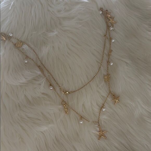 Gold Starfish and Pearl body chain - Picture 3 of 4